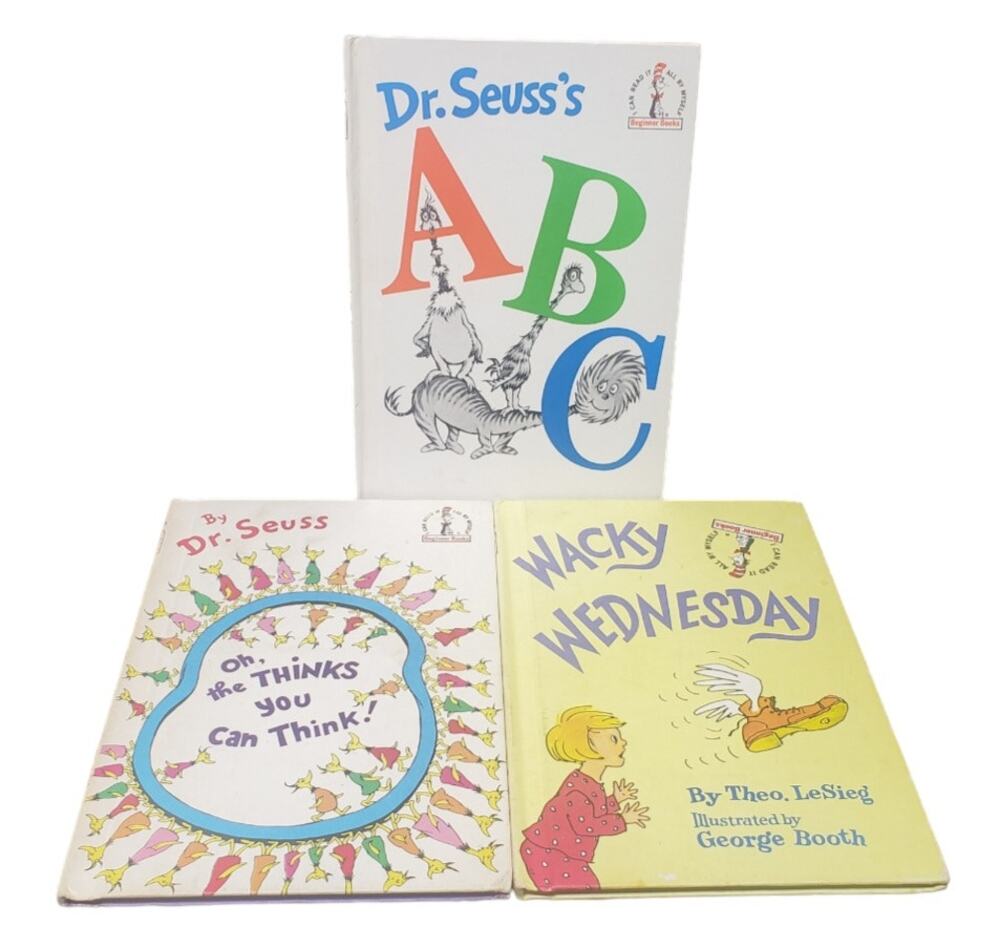 Vintage Dr. Seuss ABC / Wacky Wed Beginner Book Bundle - I Can Read By Myself